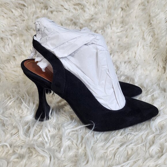 Vionic Adalena Women's Slingback Heeled Dress Shoe Black Suede - 9 Medium - Picture 3 of 9